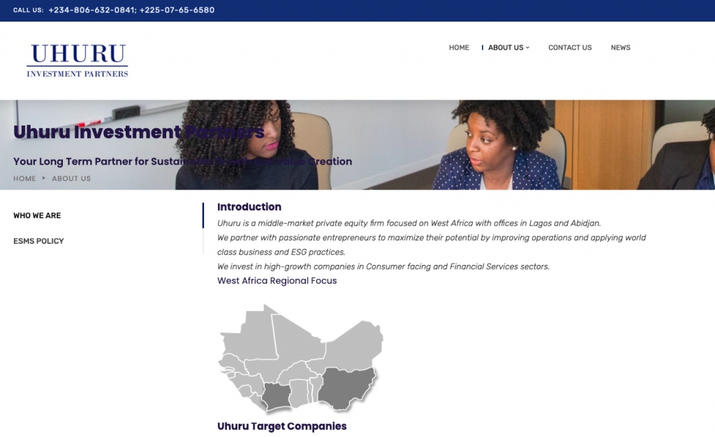 Afrique 135 Côte Ouest Audiovisuel, Uhuru, Lawtrust, ICCF, Carry1st